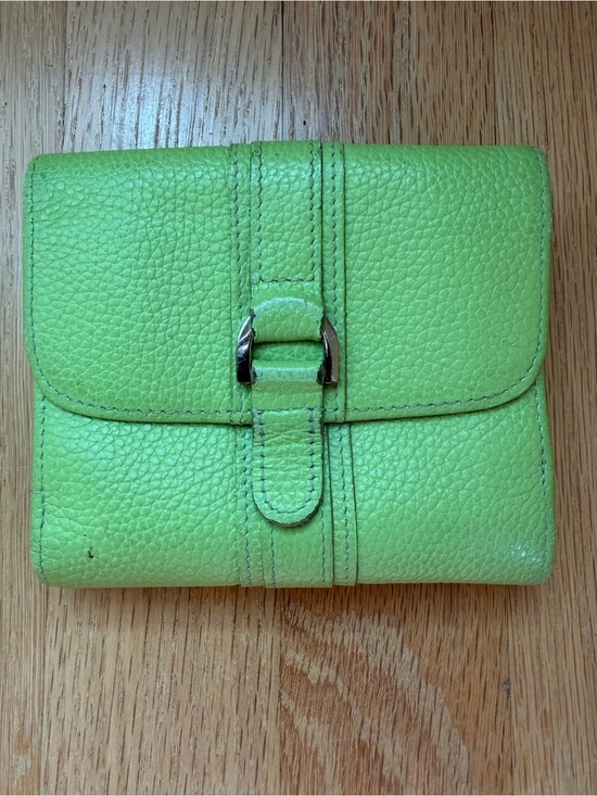 Longchamp Handbags - Longchamp - Lime Green Leather Bifold Compact Wallet